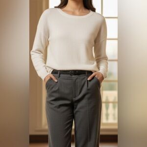 Splendid $169 cashmere blend Cream Crew Neck Sweater. Size M. Oversized